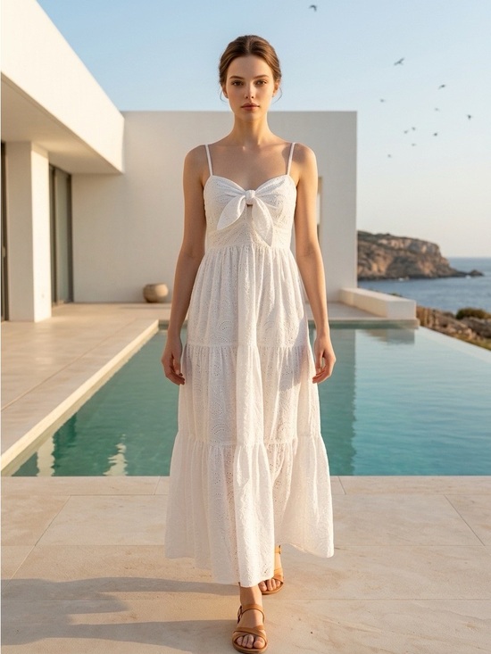 House of Harlow 1960 Dresses & Skirts - NWT House of Harlow 1960 White Eyelet Cotton Maxi Dress Smocked Back S